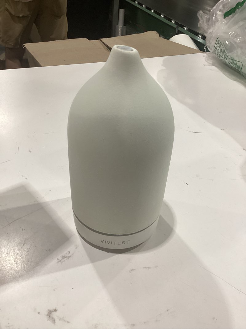Condition photo showing Good Condition for essential oil diffuser,handcrafted ceramic diffuser for home,ultrasonic cool mist air diffuser, 9 colors night light with timer (black)