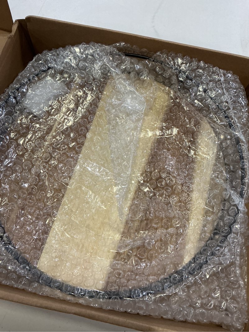 Condition photo showing New/Like New for [ 2 pack ] 11" & 12" acacia wood lazy susan organizers with steel sides acacia wood 11" & 12"