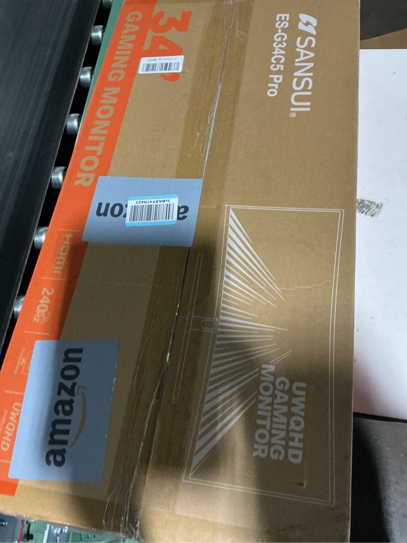 Condition photo showing Good Condition for sansui 34 inch 240hz ultrawide curved gaming monitor uwqhd 3440×1440, 21:9 2k curved monitor 1500r,hdr400,fast va, pip/pbp,ai crosshair,aipq(visual enhance),mprt 1ms,hdmi2.1 * 2,dp1.4 * 2 34 inch 34 inch/curved/uwqhd/240hz/hdmi2.1 black