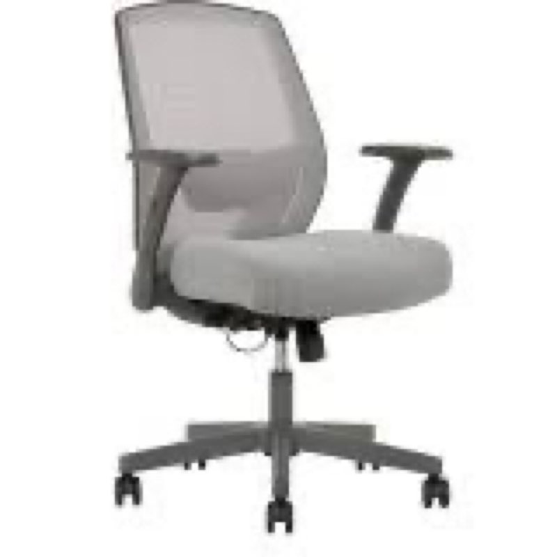 Serta SitTrue Rayne Ergonomic Mesh/Fabric Mid-Back Task Office Chair, Gray
