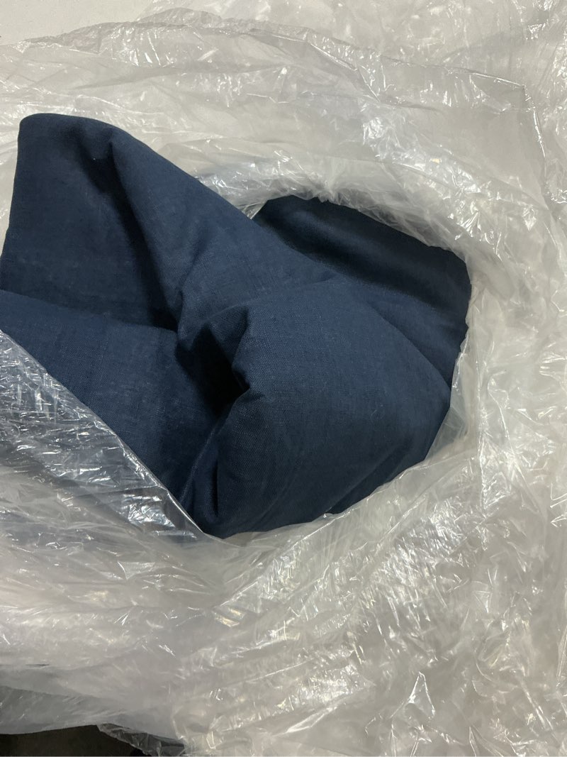 Condition photo showing Good Condition for european linen true blackout curtain, 48x84, navy