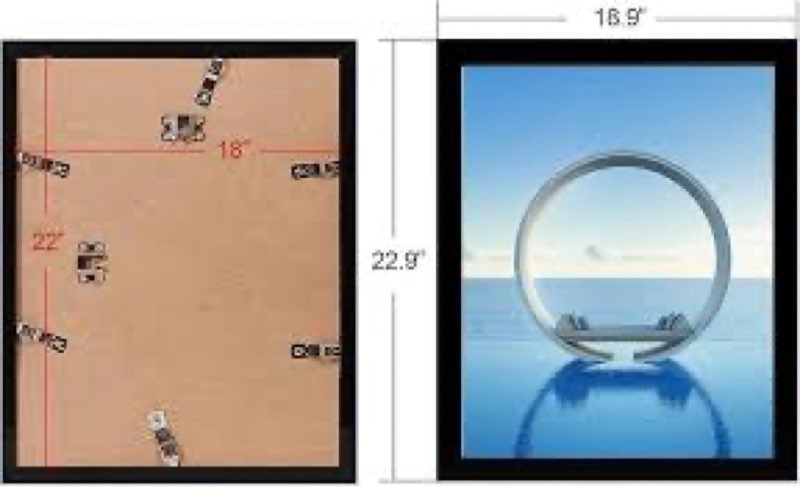 MENNTHUI 18x20 Black Picture Frame, Wall Mounting Horizontally or Vertically, Decoration for Photos,