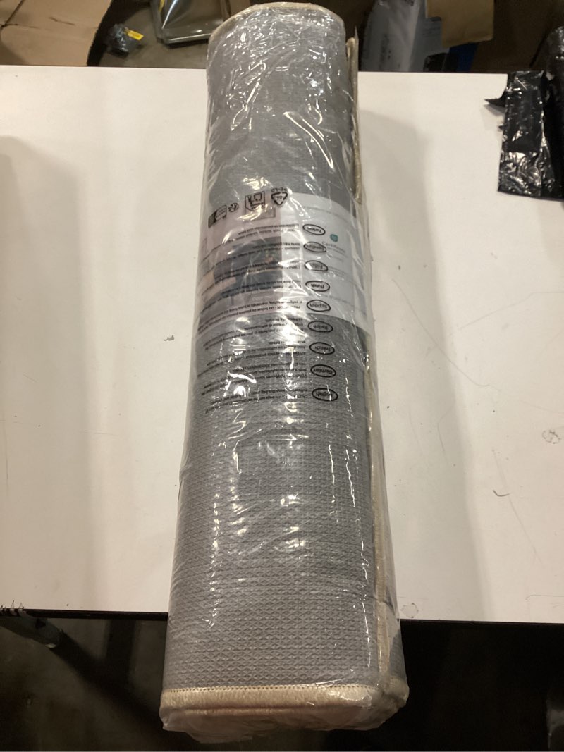 Condition photo showing New/Like New for DOMUSTEX Washable Kitchen Rug 24" x 82" / 60cm x 210cm, Non Slip Kitchen Mat for Floor, Absorbent Indoor Entryway Runner Rug for Hallway, Laundry, Bathroom, Bedroom (Roll Packing) 24" x 82" (Rectangular) Beige