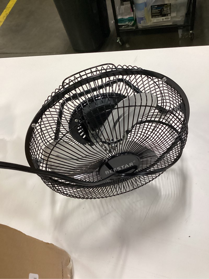 Condition photo showing Good Condition for beestar floor fan,3-speed portable metal fan, fan quiet for home,floor fan with adjustable tilt for home office bedroom,black (9 inch)