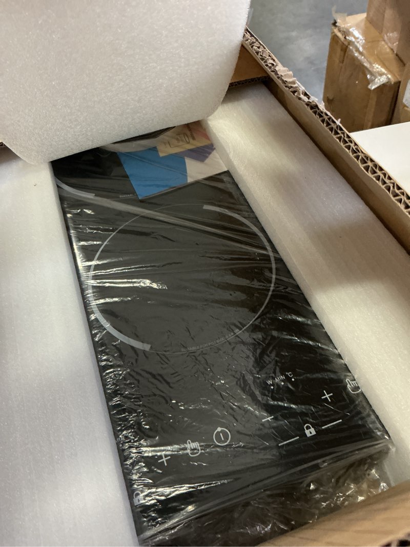 Condition photo showing Good Condition for Double Induction Cooktop,110V 2 Burner Induction Cooktop,2300W Electric Stove Top with Independent Control, Ultrathin Body, 9 Temperature, Multiple Power Levels, 2 Hour Timer, Safety Lock