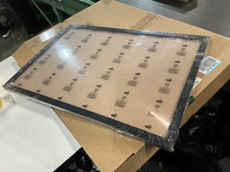 Condition photo showing New/Like New for matte black 14x24 frame - single frame, 14 x 24 poster frame for artwork, puzzles, photos and movie posters picture frames, perfect christmas frame 14" x 24"