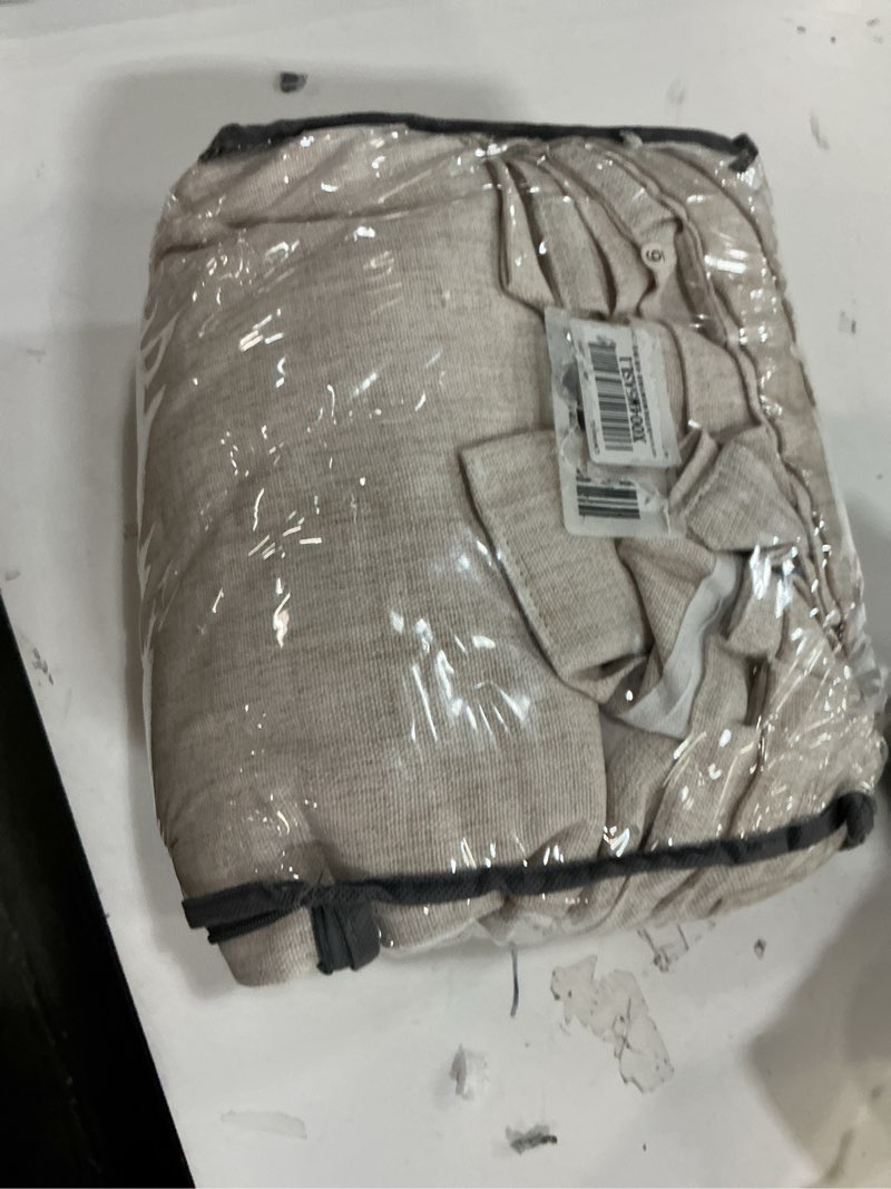 Condition photo showing Good Condition for Linen Curtains 132 Inches Long for High Living Room Beige Extra Long Back Tab Custom Made High Ceiling 2 Story Curtain Neutral Earth Tone Semi Sheer Ceiling to Floor Large Window Drape 11 FT 1 Panel Linen 52"W x 132"L (Pack of 1)