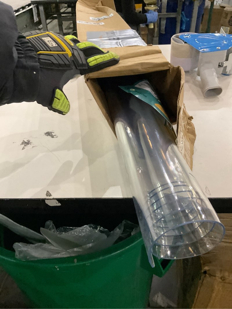 Condition photo showing New/Like New for 30 x 46 Inch Clear Table Cover Protector, 2mm Thick Clear Table Protector for Dining Room Table, Plastic Table Cover, Waterproof Table Pad for Kitchen, Office Clear 2mm 30" x 46"