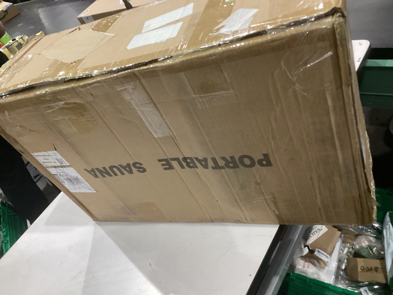 Condition photo showing Good Condition for Portable Steam Sauna, Personal Home Sauna with 4L & 1400W Steamer Generator, Remote Control, Portable Chair & Floor Mat, Full Body Thicken Sauna Tent for Relaxation & Detox, 18 Levels,