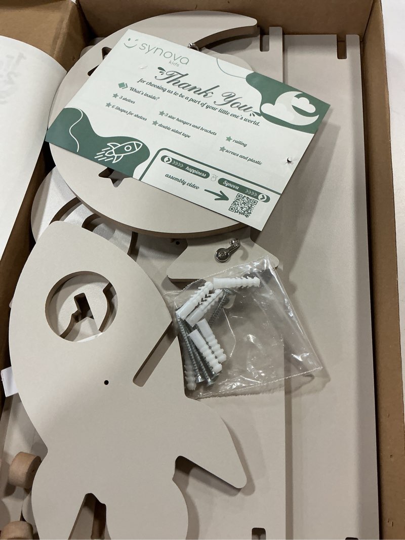 Condition photo showing Good Condition for SYNOVA Nursery Book Shelves, Set of 3 Floating Shelves for Kids Room, Nursery Decor for Baby Room, Toddler Room Organizer, Kids and Baby Furniture, Playroom Decor