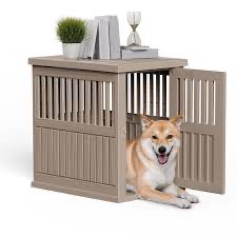drato dog house resin dog kennel furniture weatherproof functional end table for indoor living space