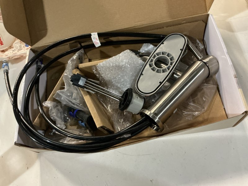 Condition photo showing Good Condition for allen + roth brushed nickle pvd single hole 1-handle watersense mid-arc residential handle bathroom sink faucet with drain with deck plate