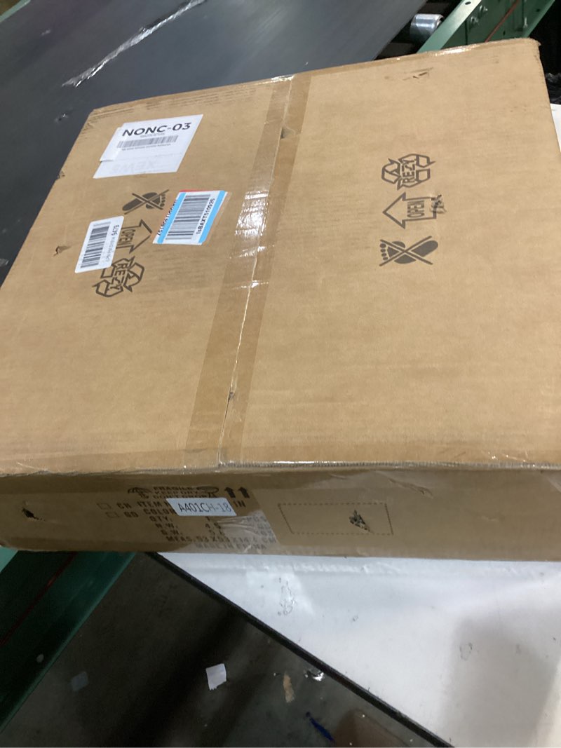 Condition photo showing New/Like New for COCOSTAR 18 inch Flush Mount Crystal Chandeliers with Remote and APP, Modern Elegant LED Crystal Raindrop Ceiling Light Fixture, 3CCT Dimmable, for Living Room Kitchen Island Bedroom Entryway Foyer Silver 18 inch