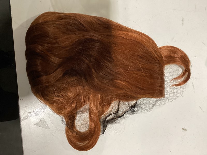 Condition photo showing Good Condition for Ginger Long Wavy Wig for Women, Pre-Cut HD Lace Natural Hairline, Glueless Middle Part, Synthetic Fiber for Daily and Party Use 26Inch 26 Inch Ginger