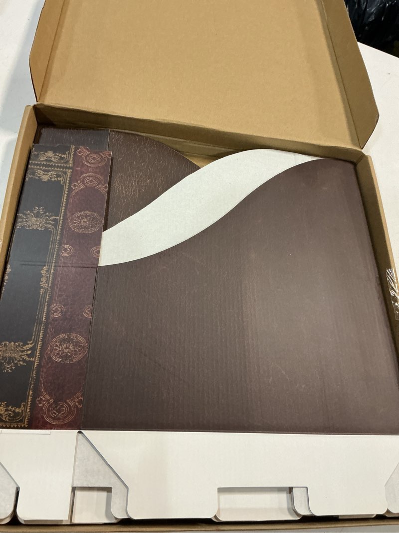 Condition photo showing Good Condition for geetery 6 pcs file magazine organizer 3 x 11 x 12'' vintage decorative classic books themed magazine holder box easy to assemble classic books rack file for shelves desk home