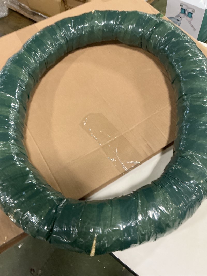 Condition photo showing New/Like New for FloraCraft Plastic-Wrapped Straw Wreath Form 24 Inch Green 24"