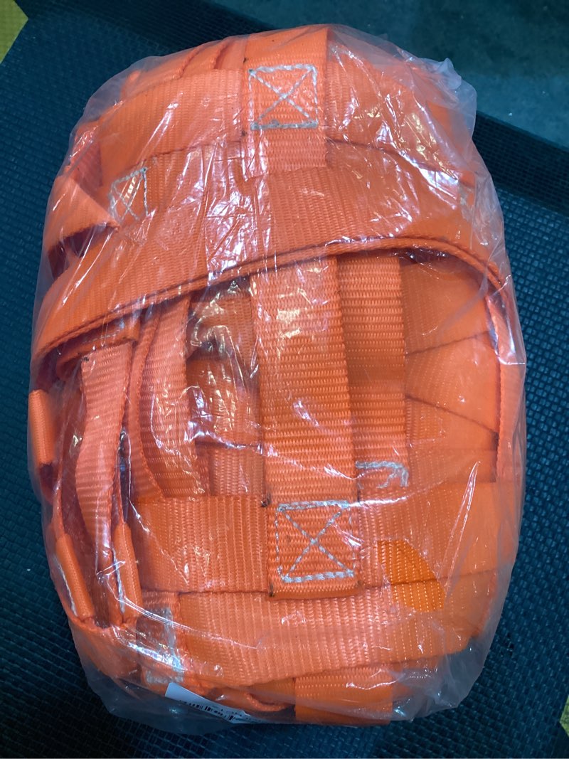 Condition photo showing Good Condition for 4.93' x 4.93'ft cargo lifting nets, safety lifting net straps, flat nylon sling hoisting net, loading and unloading heavy objects for construction rigging moving towing hoisting work gear 5ft