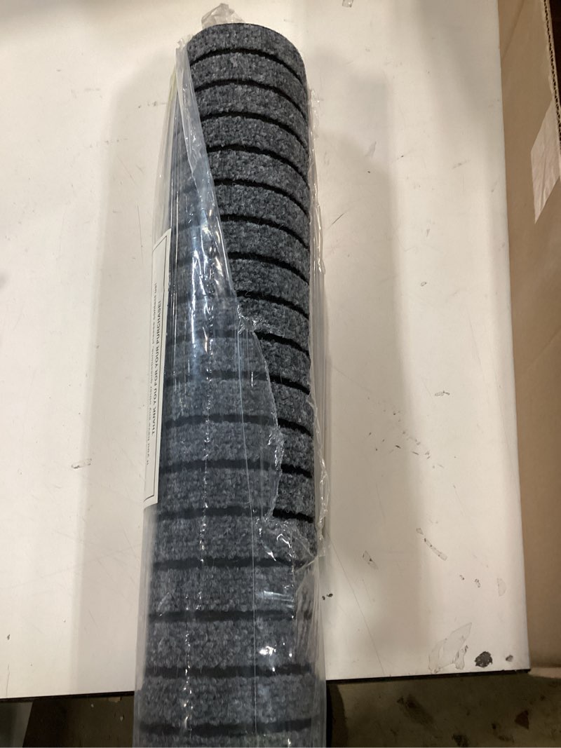 Condition photo showing Good Condition for Heyroll Custom Size Hallway Runner Rug, Backed Non-Slip Waterproof Runner Rugs, Washable Outdoor Indoor Carpet Runner Rug for Floor, Entryway, Kitchen, Laundry, Balcony, Garage 2' x 6', Stripe Gray