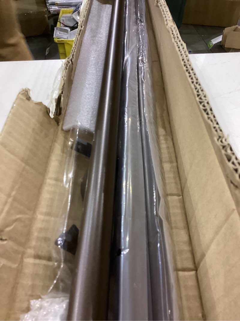 Condition photo showing New/Like New for Decorative Curtain Rod with Leaf Finials, 1Inch Diameter 110-160 Inch Adjustable Length Single Drape