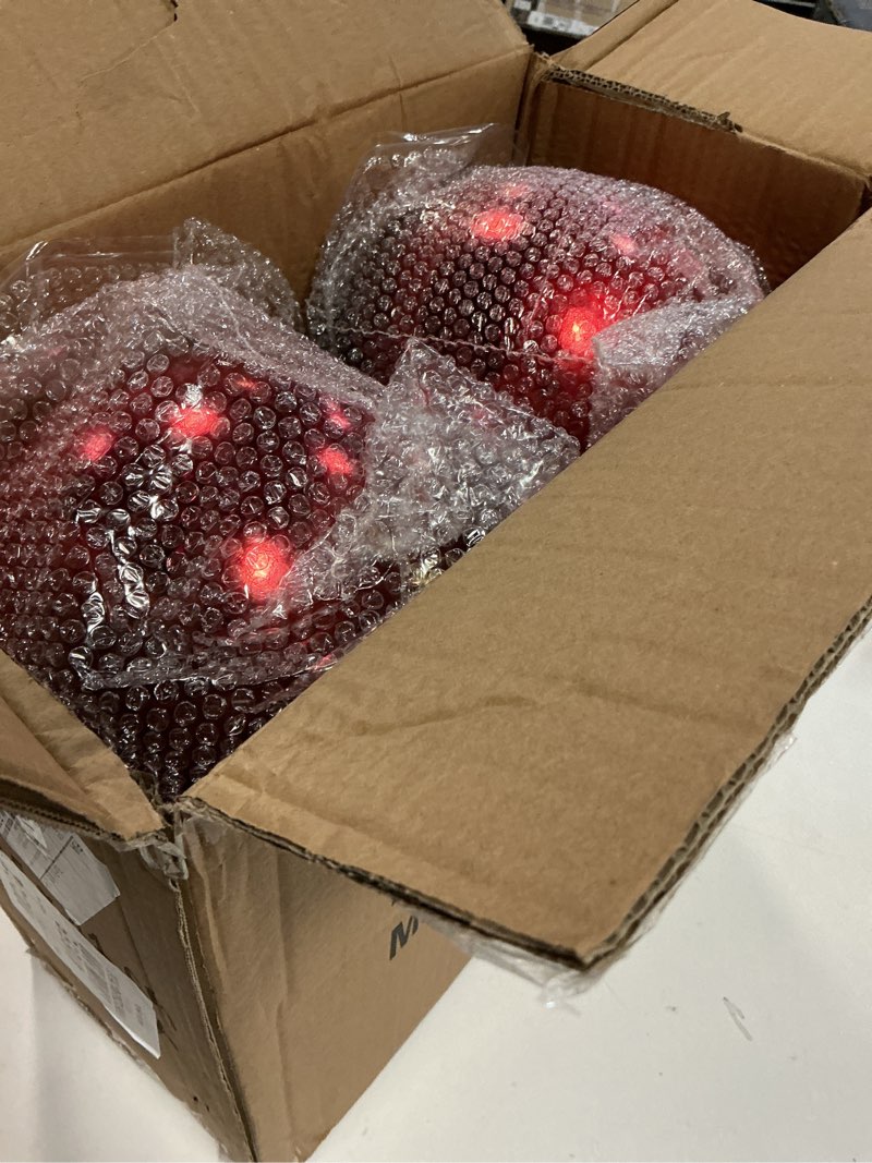 Condition photo showing Good Condition for Extra Large Size Outdoor Christmas Ornaments, Oversized Huge Big Shatterproof Xmas Christmas Plastic Balls for Outside Lawn Yard Tree Hanging Decorations (8"/200mm, Red, 4 Packs) Red 8"/4PCS