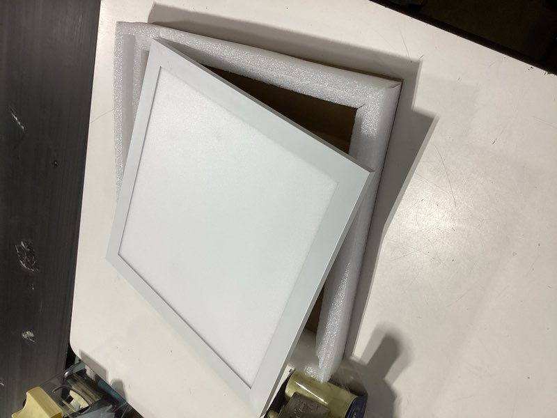 Condition photo showing As Is for equivalent led dimmable square surface downlight,
