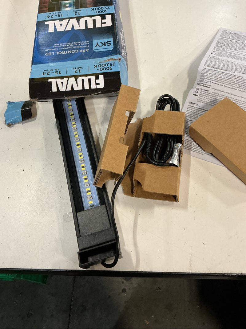 Condition photo showing Good Condition for fluval aquasky 2.0 led aquarium light – 12w, 15–24" – adjustable rgb & 6500k white leds | app controlled with weather effects | freshwater & fish-only marine tanks | extendable brackets 12 watts