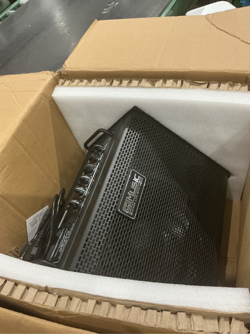Condition photo showing As Is for coolmusic electric drum amp 80-watt electronic drum amplifier dm80 keyboard speaker with bluetooth, with 3-year warranty