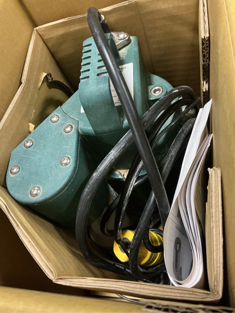 Condition photo showing As Is for Zoeller 3/4 HP 80 gpm Cast Iron Vertical Float Switch AC Submersible Sump Pump