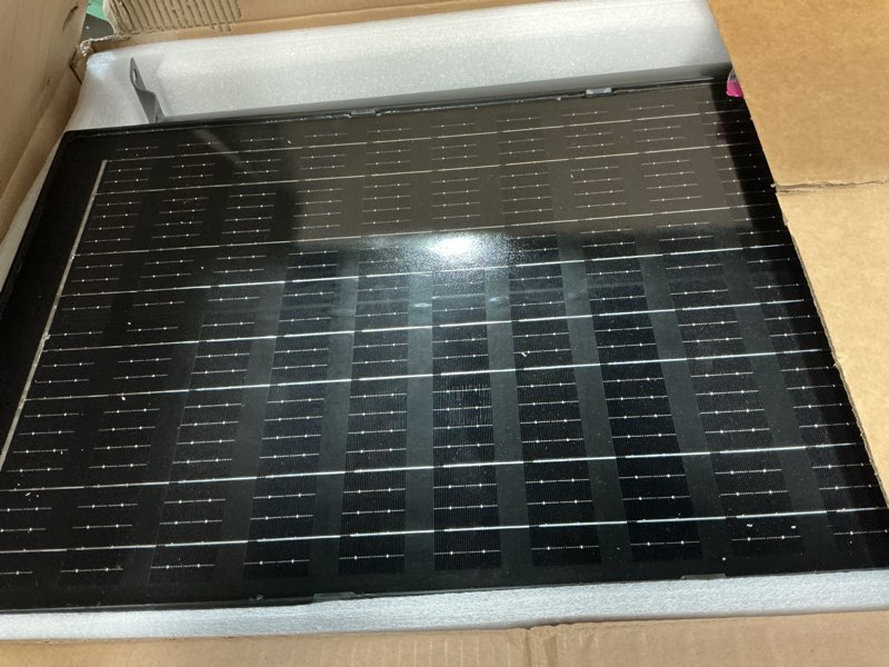 Condition photo showing Good Condition for okpro 9000w solar street lights outdoor, ip66 waterproof commercial solar powered flood light with motion sensor & remote, dusk to dawn security lighting for yard, farm, parking lot, garage, fence 9000 1