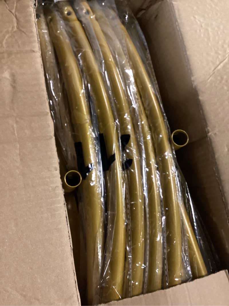 Condition photo showing Good Condition for 7.2ft metal arch backdrop stand gold arched backdrop frame for wedding party ceremony birthday bridal baby shower garden floral balloon arch decoration