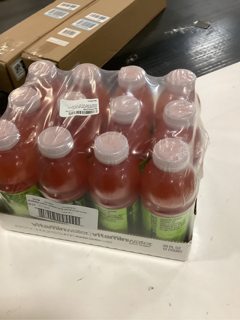 Condition photo showing Good Condition for ( 11/10/25/ vitaminwater Refresh Tropical Mango Nutrient Enhanced Flavored Water Beverage, 20 fl oz Bottles, 12 Pack Refresh Tropical Mango 20 fl oz (Pack of 12)