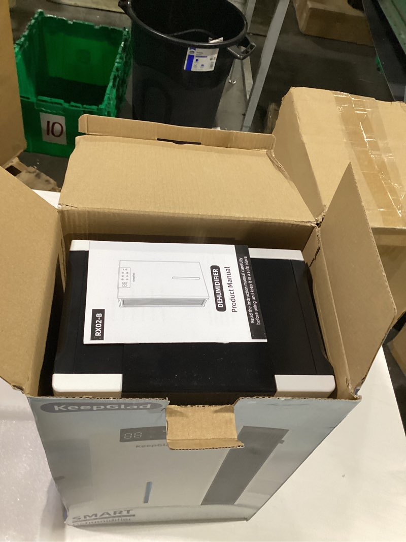 Condition photo showing Good Condition for keepglad dehumidifier, 98oz semiconductor dehumidifiers for home, humidity display, white