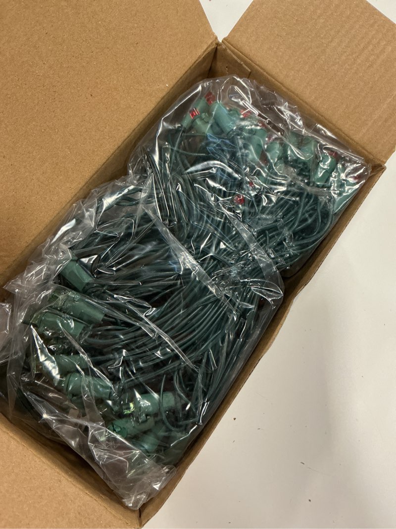 Condition photo showing Good Condition for HISHINY LED Christmas Net Lights Outdoor, 5ftx5ft 100LED Green Wire, Connectable Bush Mesh Net Lights String for Halloween Christmas Party,Shrub,Yard,Tree?Red&Green? Green and Red