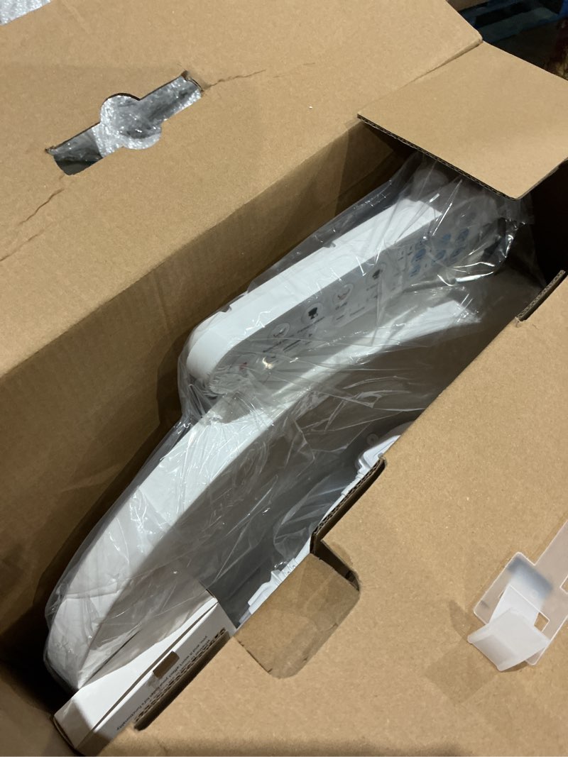 Condition photo showing As Is for kerde electric bidet toilet seat,bidets for existing toilets,rlongated,one-click intelligent operation, warm water cleaning,slow close,seat cushion keep constant temperature in winter (armrest)