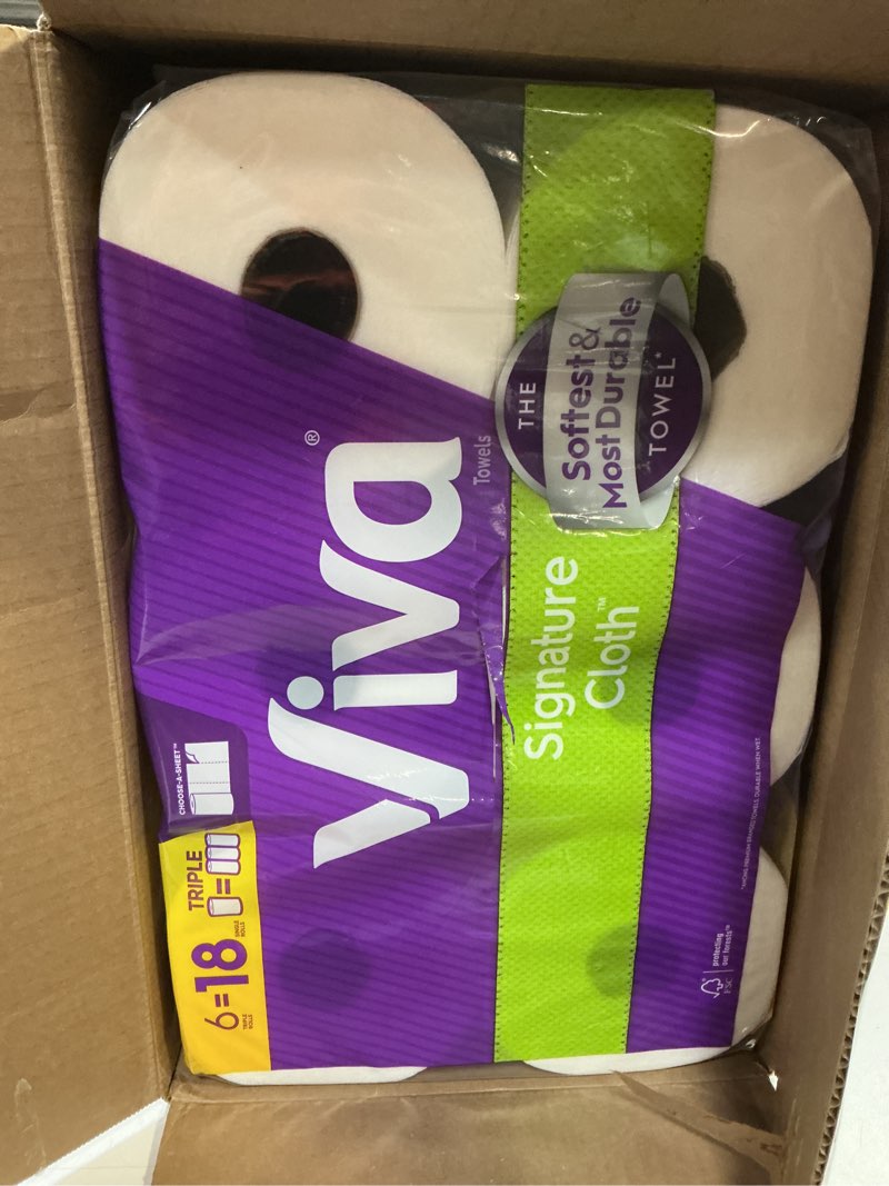 Condition photo showing New/Like New for Viva Signature Cloth Paper Towels, 12 Triple Rolls, 129 Sheets per Roll White 129 Sheet (Pack of 12)