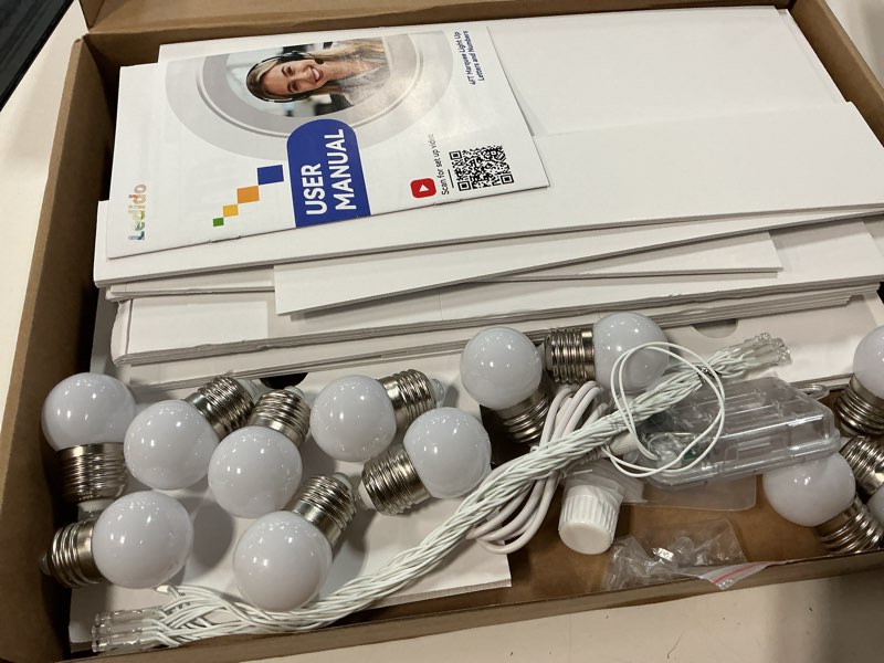 Condition photo showing Good Condition for ledido 4ft marquee light up letters o, easy to assemble cool white marquee letters 4 feet tall for indoor & outdoor events, large lighted letter for birthday graduation baby shower party decorations letter o 4ft