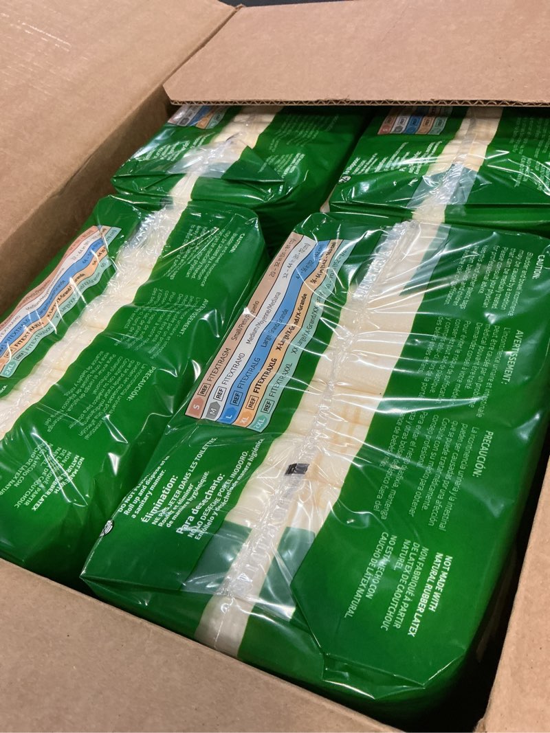 Condition photo showing New/Like New for fitright adult diapers, extra heavy absorbency, xl (waist size 56in-64in), 80 count, optifit incontinence briefs for men and women, disposable, moisture wicking, leak protection, 80 count x-large