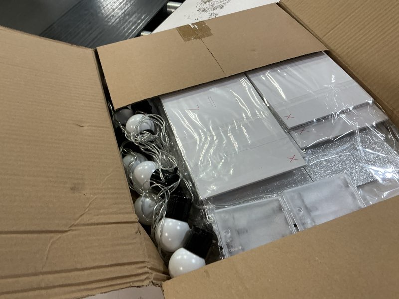 Condition photo showing Good Condition for Marquee Letters Silver Birthday Decorations: Large 4 Feet Tall Light Up Letters for Party Decor Big Foam Cardboard Letter X Letter X Sliver