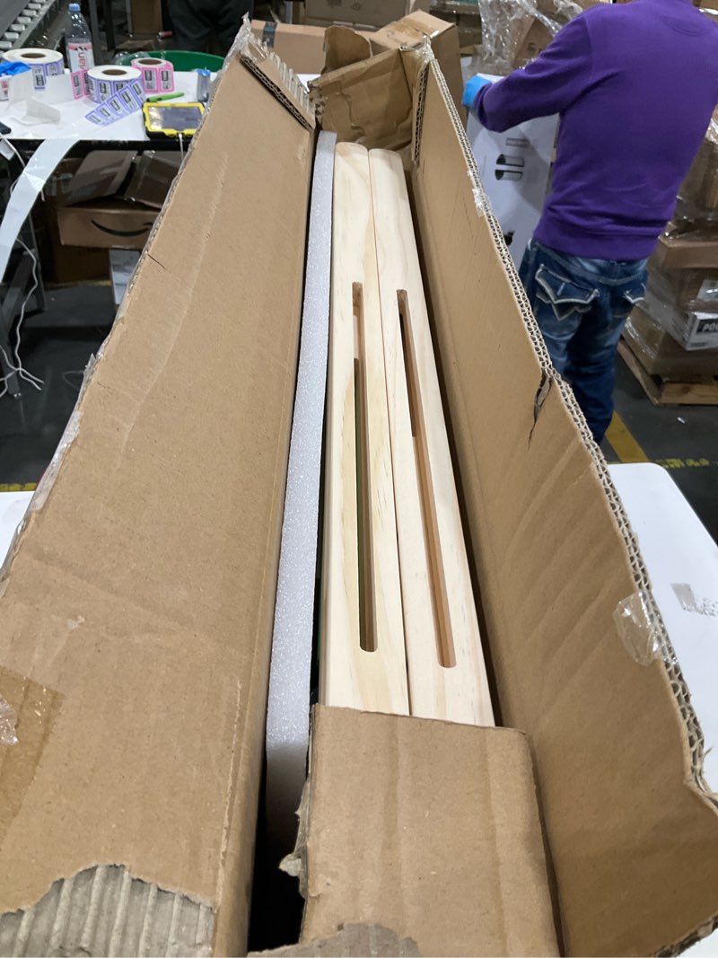 Condition photo showing Good Condition for Tiny Land Easel for Kids with 2 Drawing Paper Roll, Adjustable Kids Art Easel, Learning-Toy for 3,4,5,6,7,8 Years Old Boy & Girls, Wooden Chalkboard & Magnetic Whiteboard & Painting Paper Stand Natural