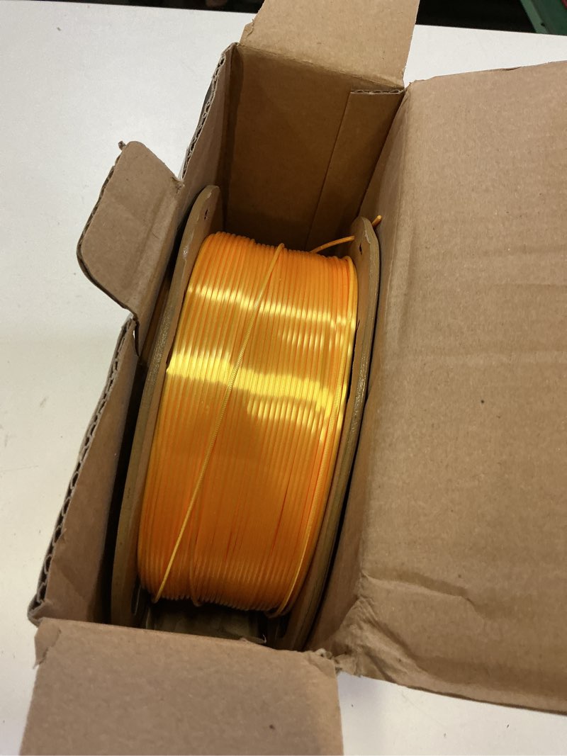 Condition photo showing Good Condition for gold silk pla filament 1.75mm, clog-free shiny 3d printer filament 1kg spool (2.2lbs) dimensional accuracy probability +/- 0.02mm fits for most fdm 3d printers - gold silk pla gold
