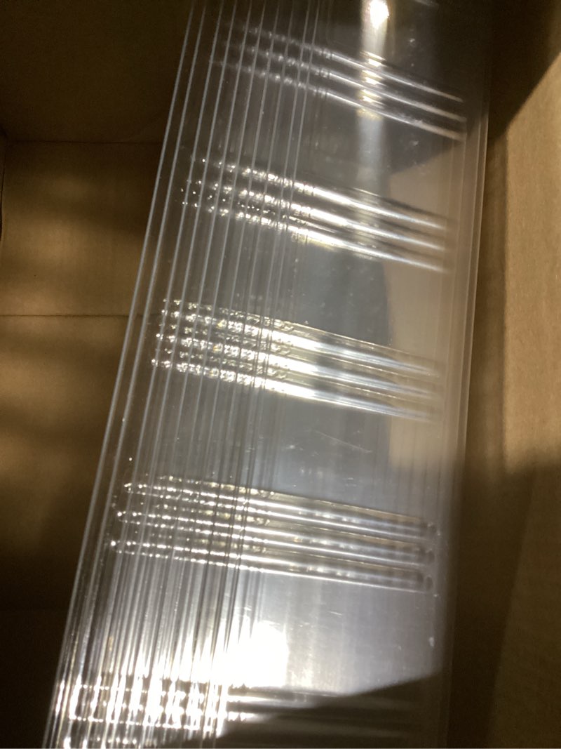 Condition photo showing Good Condition for rootrimmer 10 pcs humidity dome, plastic clear seed starter dome 1020 tray covers humidifying and insulating for greenhouse germination and garden growing (21.5"×11.5", 3.15" height, 10-pack) 1020 dome-10p
