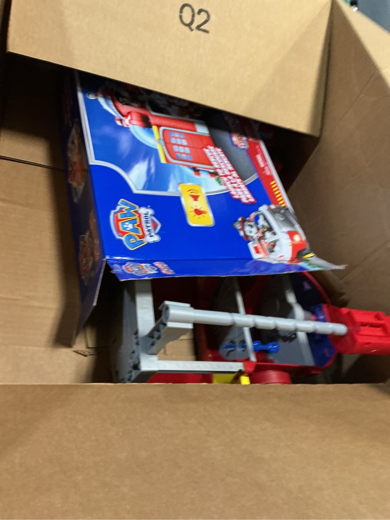 Condition photo showing As Is for Paw Patrol Fire Rescue Command Center with Marshall Figure, Rescue Fire Truck, Lights, Launcher & Sound Fx, Kids Toys for Boys & Girls Ages 3 and Up Fire Rescue Playset