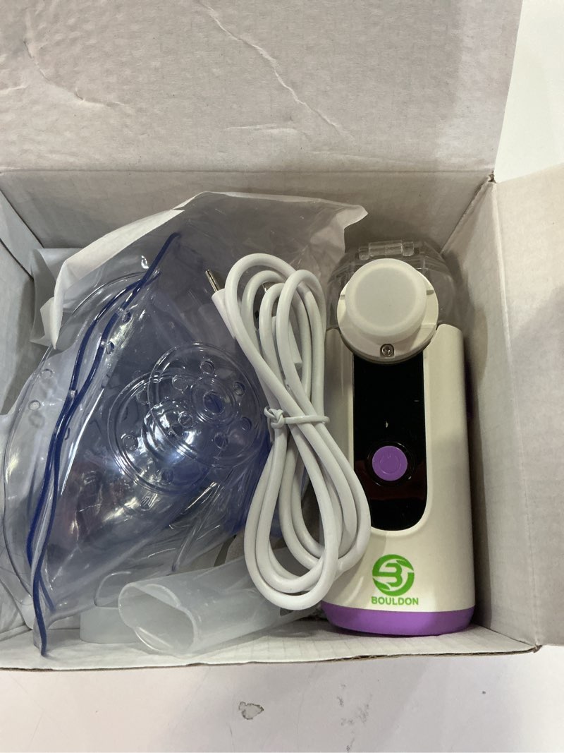 Condition photo showing Good Condition for Hand-held Nebulizer for Respiratory System, Portable Nebulizer with Self-Clean Mode, Rechargeable Nebulizer for Home Office Travel Purple