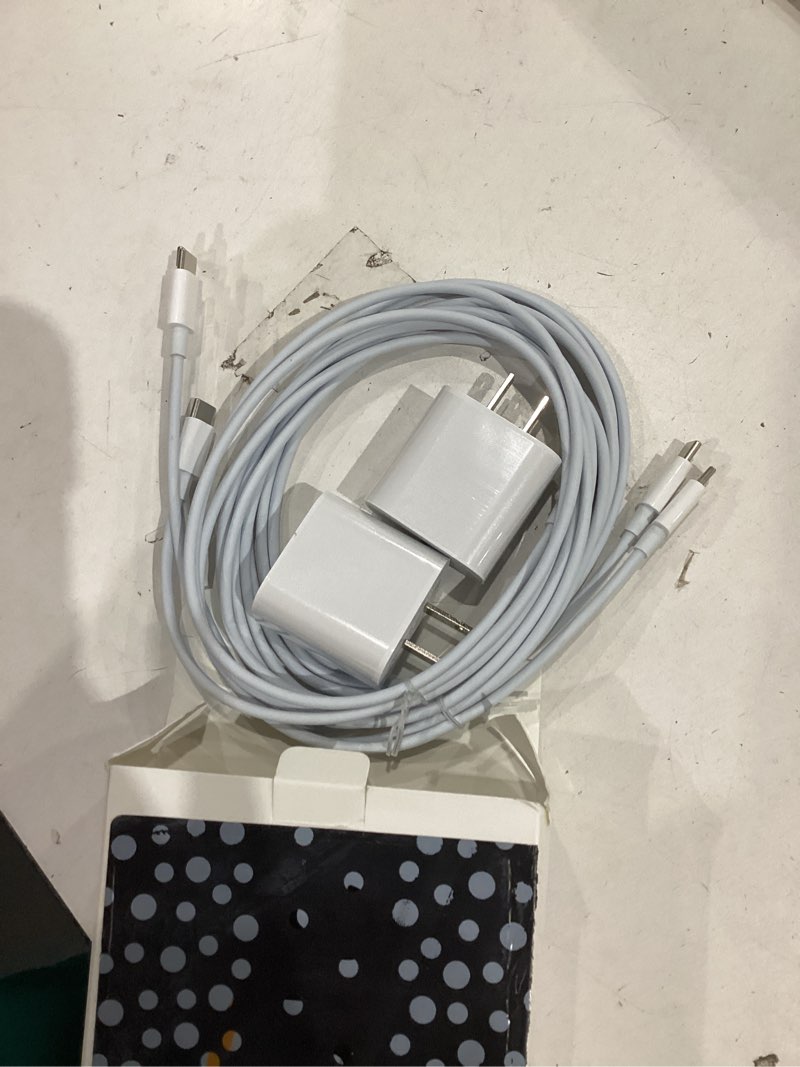 Condition photo showing Good Condition for 45w fast charger for iphone 16 15 charger fast charging 2pack, 6+9ft usbc to usbc cable cord &45w type c block for iphone 16 pro max/16 pro/15 pro max/15 pro/16 plus/15 plus/ipad pro/air/mini white 3ft-2p