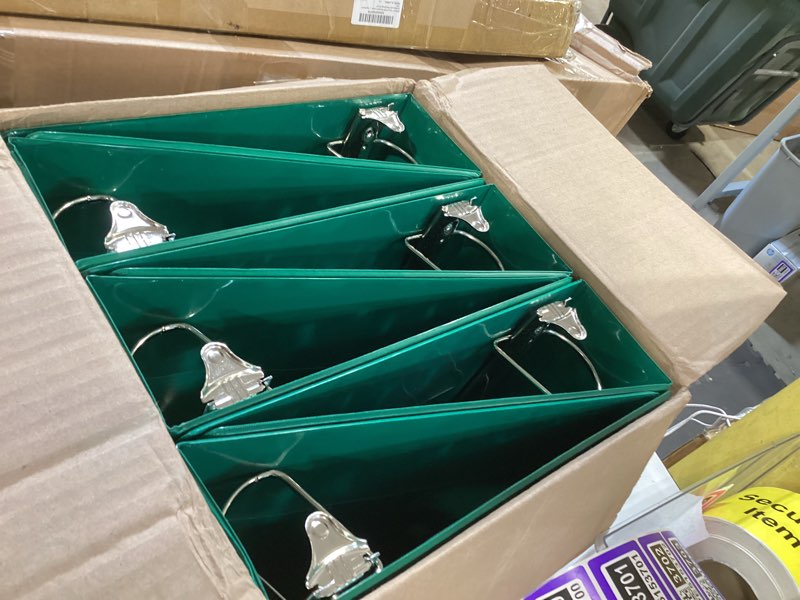 Condition photo showing Good Condition for premium economy 6-pack 3-ring binders for school or office, d-ring binders, 3 inch, green 3 inch green