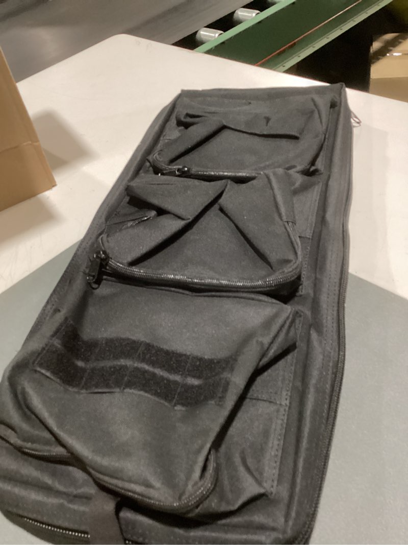 Condition photo showing Good Condition for toribio double rifle case soft bag 32" 34" 36" 42" 46" 48'' 51“ 55” gun case tactical for rifle pistol firearm storage, transportation and hunting shooting range, rifle backpack black (with 2 flag) 36" x 12"