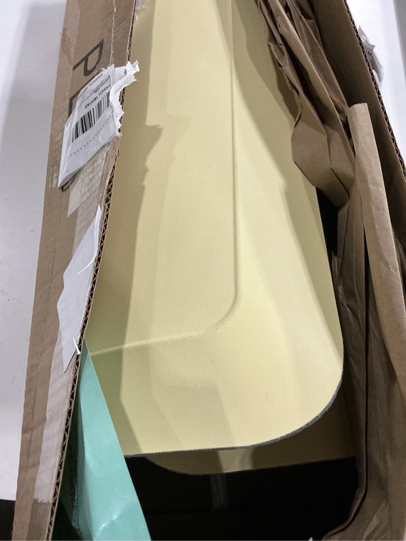Condition photo showing As Is for 1" extra thick anti fatigue floor mat 30" l x 20" w,kitchen mat, standing desk mat,140d advanced pu foam ergonomic comfort at home, office, garage, sink (yellow) yellow 30"l x 20"w x 1"th