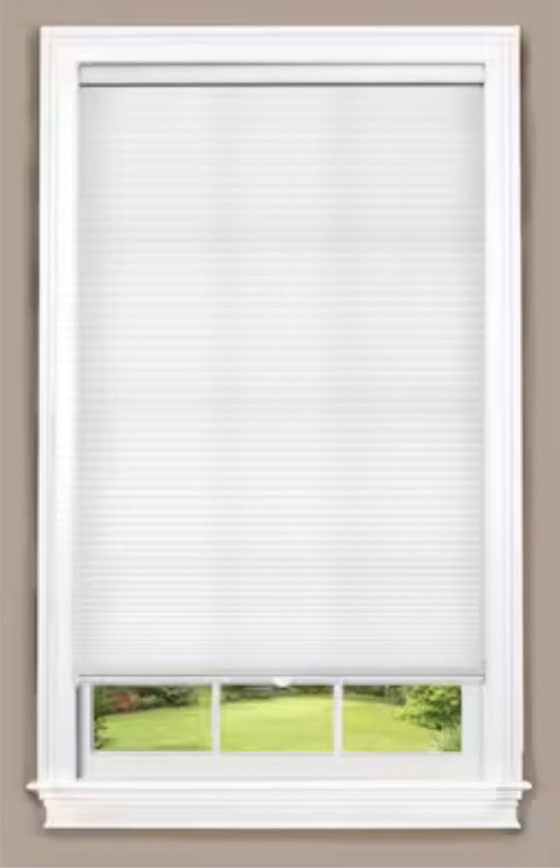 allen + roth 23-in x 48-in White Light Filtering Cordless Cellular Shade