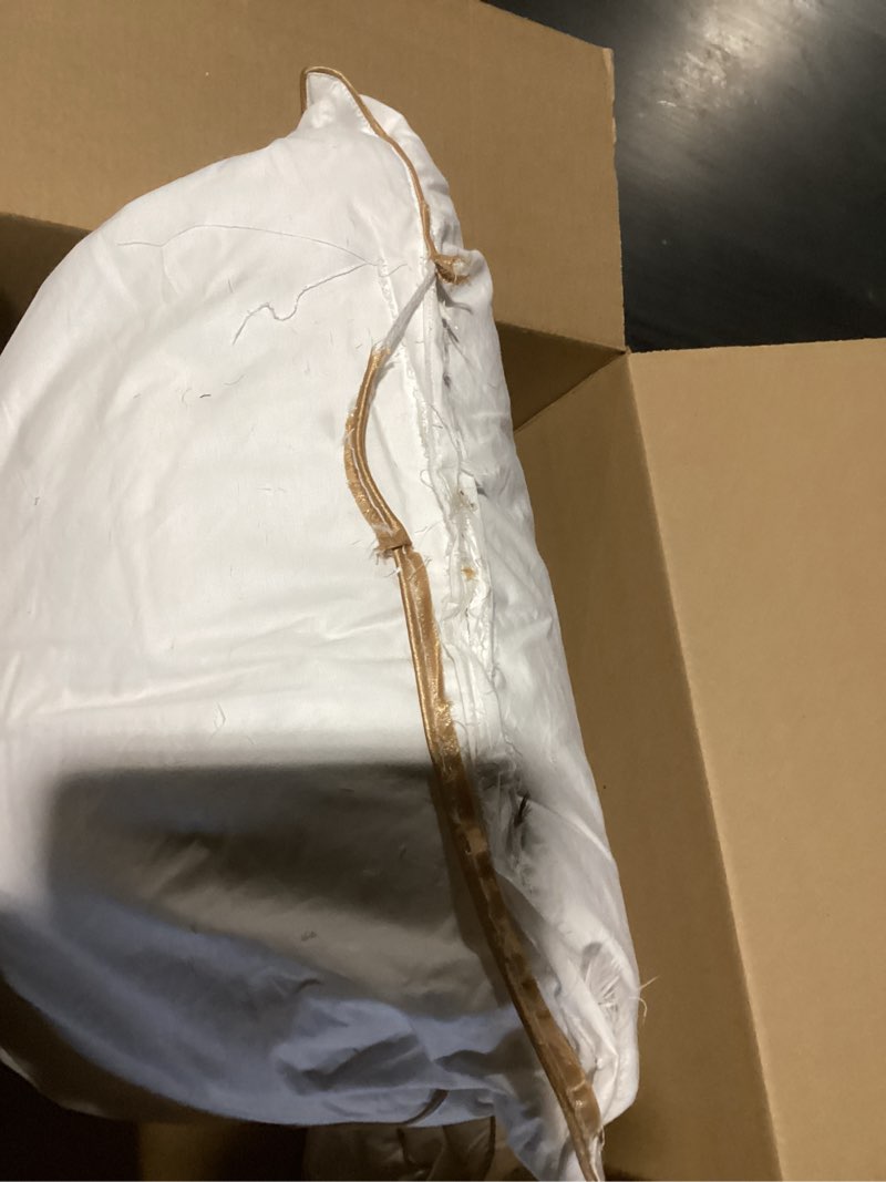 Condition photo showing As Is for Dreamhood Goose Feather Down Pillows for Sleeping Soft Bed Pillow Standared Size Set of 2 Cooling Down Pillows for Twin Bed Made in USA with 100% Cotton Cover 20 x 26 Inches Standard (Pack of 2)