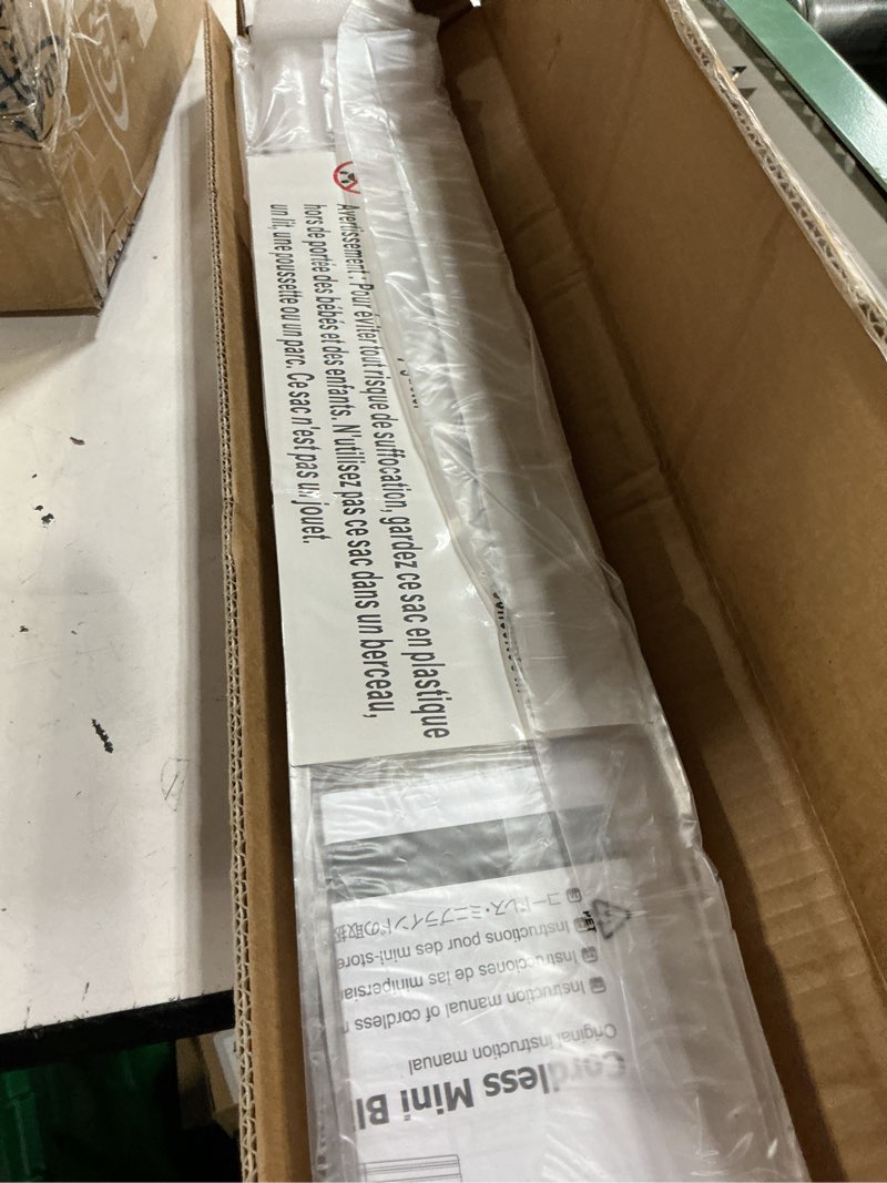 Condition photo showing New/Like New for Blinds for Indoor Windows 1" Vinyl L-Shaped Slats Cordless Mini Blinds for Home, 21" W × 36" H - White White 21" W × 36" H